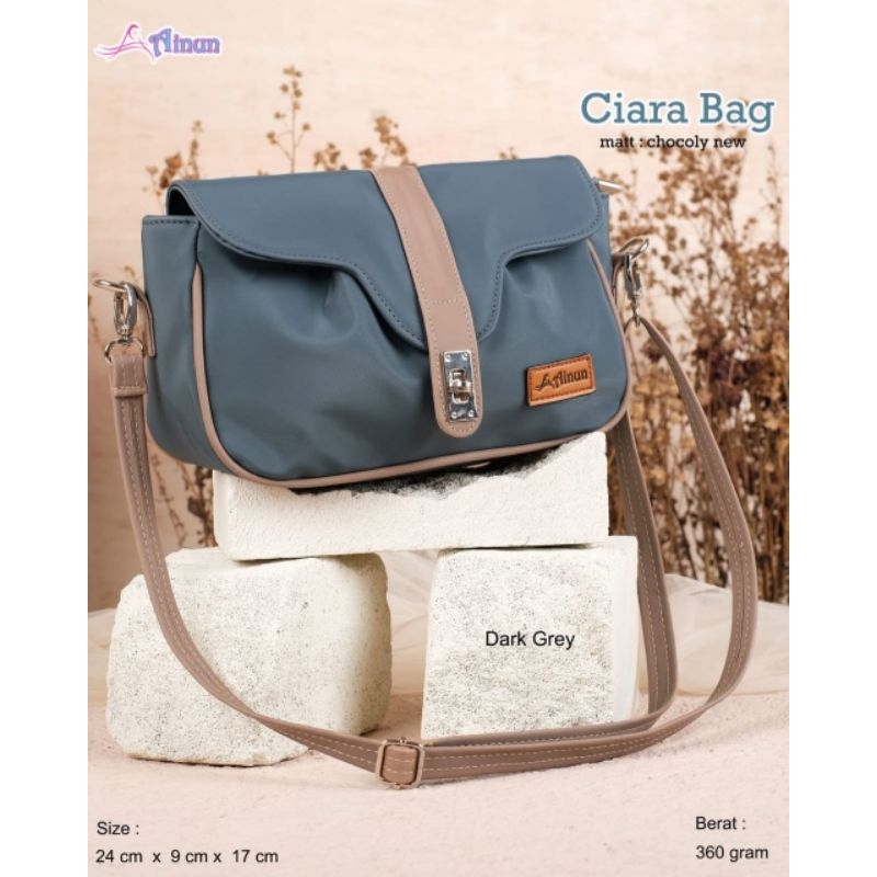 TAS SELEMPANG CIARA BAG BY AINUN BAHAN CHOCOLY ANTI AIR WATERPROOF PREMIUM