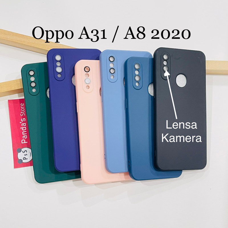 Case Oppo A31 / A8 2020 Lenspro Makaron Full Color Softcase Pro Lensa