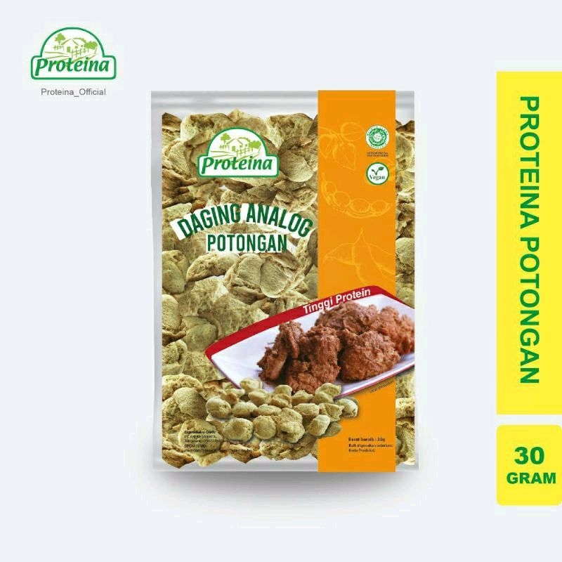 Proteina irisan 40 gram Proteina potongan 30 gram Protein nabati Daging nabati Vegan meat Proteina kemasan kecil