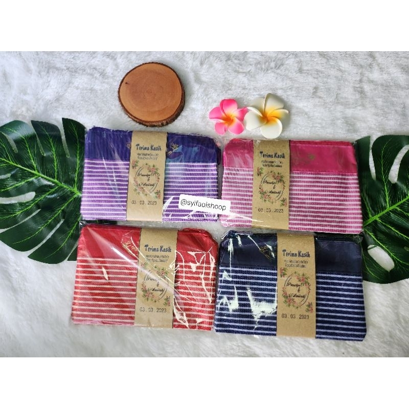 

pouch salur kecil. plus sablon plus kemas thankscard