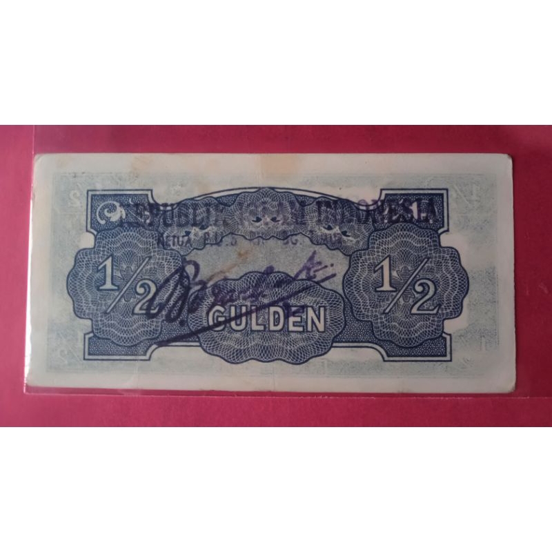 Uang ½ Gulden Pendudukan Jepang Berstempel Republik Islam Indonesia