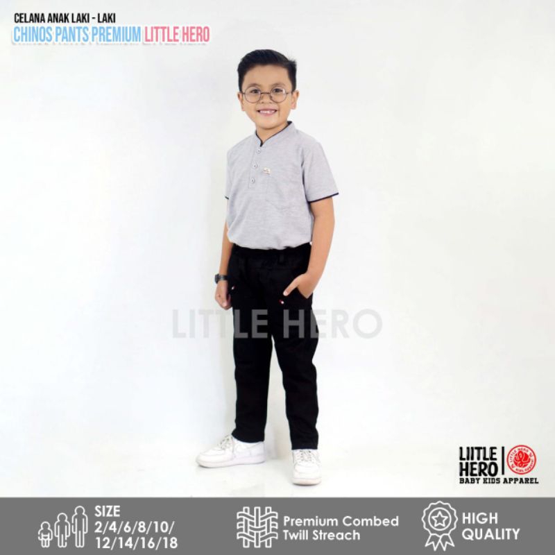 [1-13T] CELANA ANAK LAKI LAKI CHINOS CHINO PANJANG 1-13 TAHUN LITTLE HERO ORIGINAL ALTHAu / CELANA CHINOS PANJANG ANAK COWOK PREMIUM ORIGINAL BY LITTLE HERO / CHINOS PANTS PREMIUM LITTLE HERO