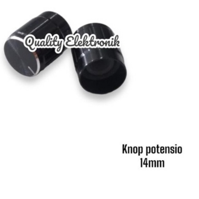 KNOP PUTERAN MIXER POTENSIO 20mm 14mm WARNA HITAM