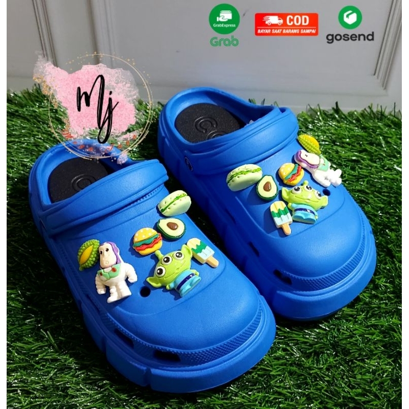 Sandal Jelly Anak Baim Eva Rubber Import Jibbitz Toy Story