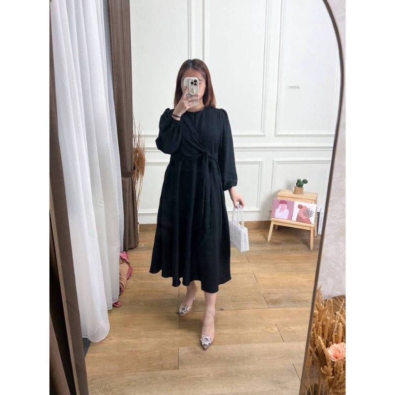 RISA MIDI/Dress remaja terbaru terlaris 2022/dress wanita kekinian