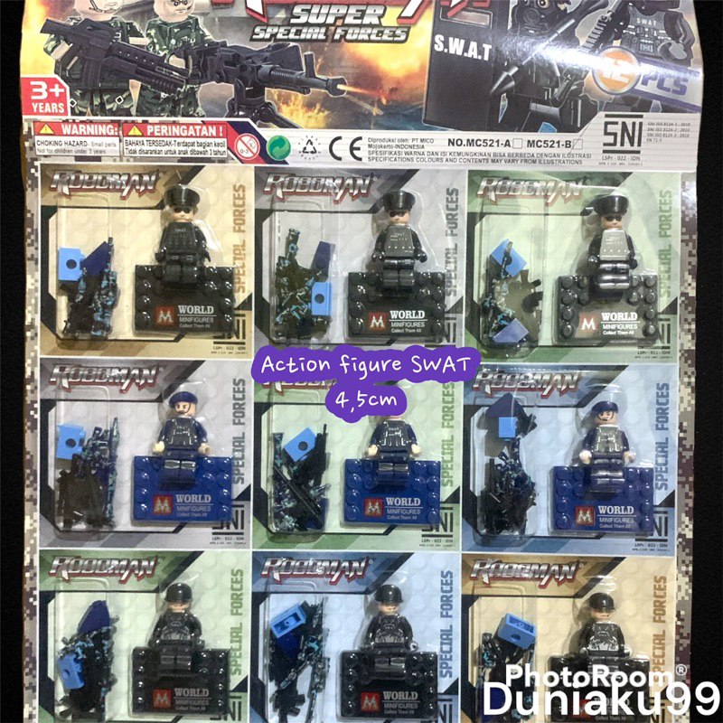 minifigure bricks tentara SWAT / mainan anak murah / mainan edukasi anak