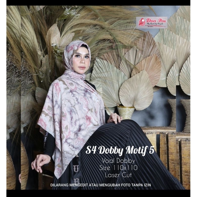 646 JILBAB SEGI EMPAT DOA IBU Motif Dobby/HIJAB DENAY LC Voal Dobby MOTIF BARU ORI DOI S4 BY BUNYAMI
