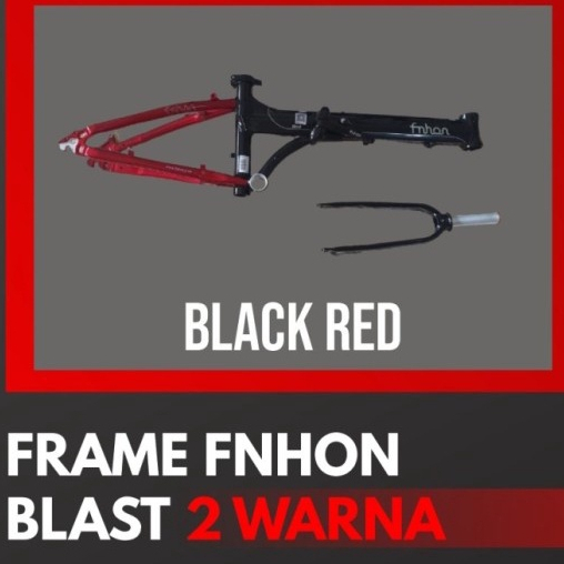 Frame Fnhon Blast + handlepost warna hitam merah black red 2 warna dis