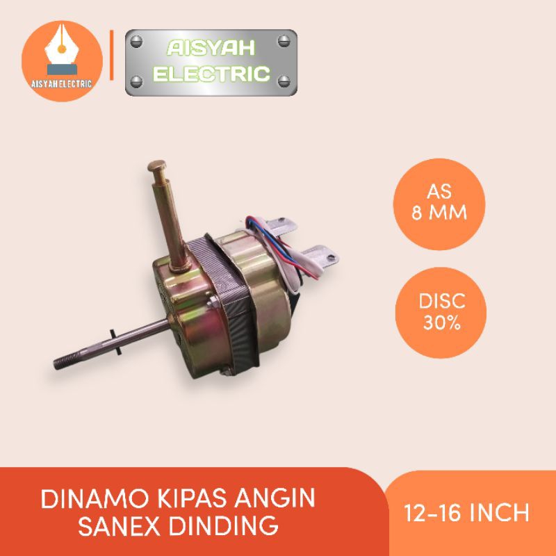 dinamo kipas angin merk Sanex dinding 16 inch