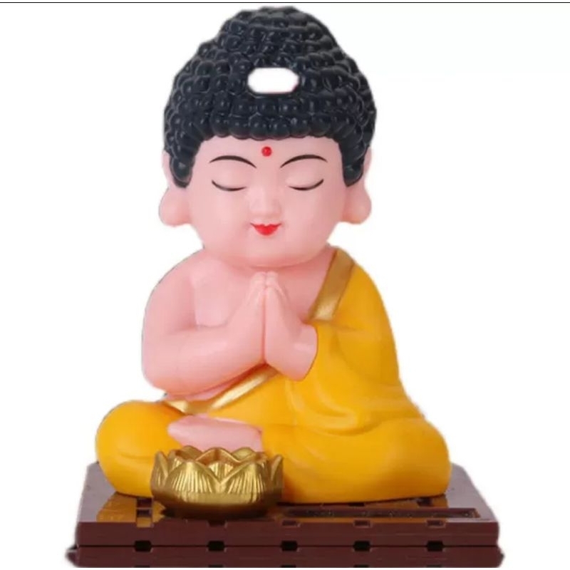 Pajangan Budha biksu solar