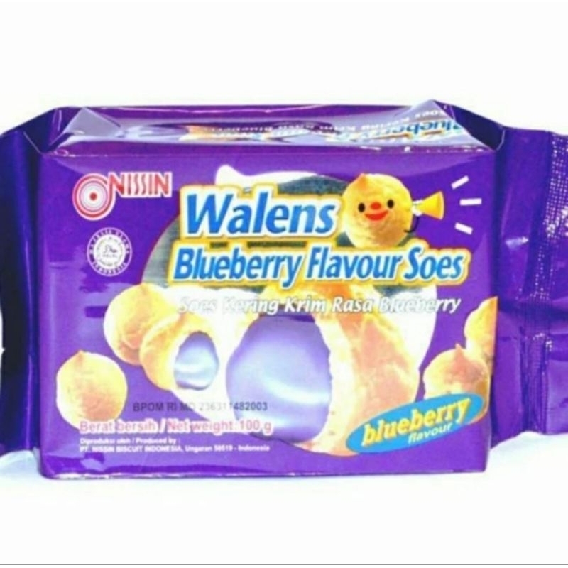 

Nissin WALENS Blueberry Soes Walens Soes Kering Sus Blueberry