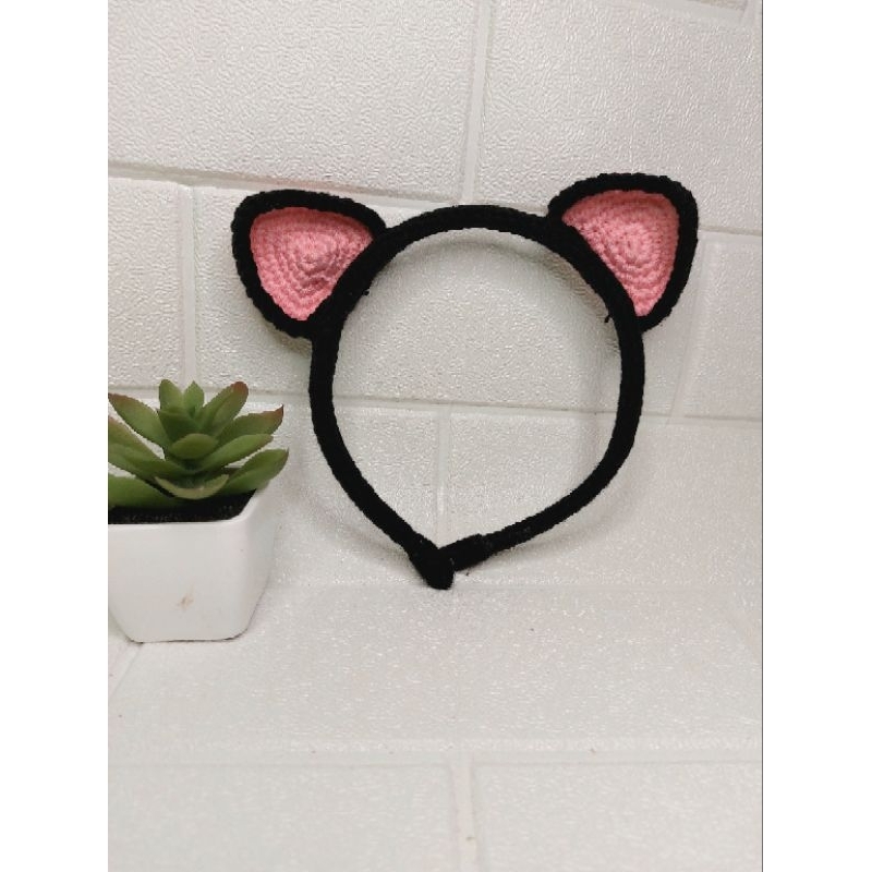 Bando anak telinga kucing lucu bahan rajut/bando anak lucu murah