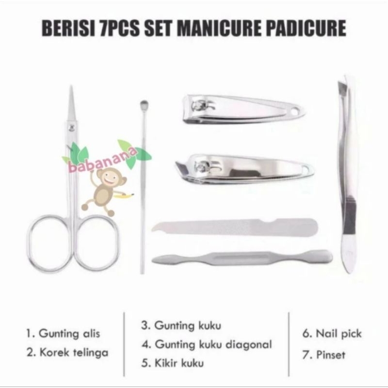 7 in 1 Alat Manicure Pedicure Gunting Kuku Nail clipper Korek Kuping