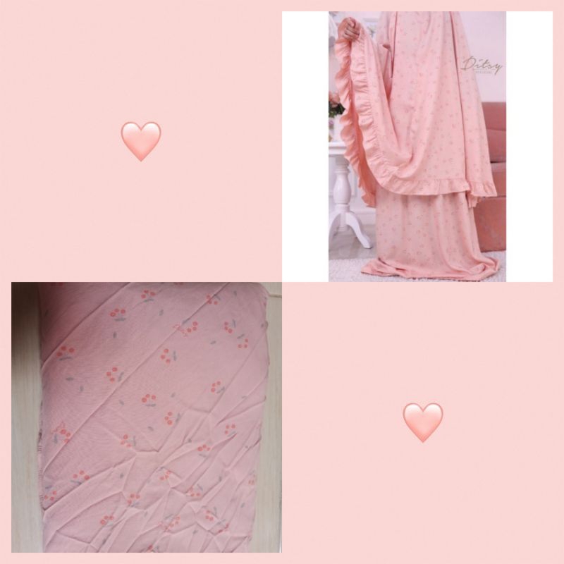 Preloved Mukena Cicera PINK Ditsy