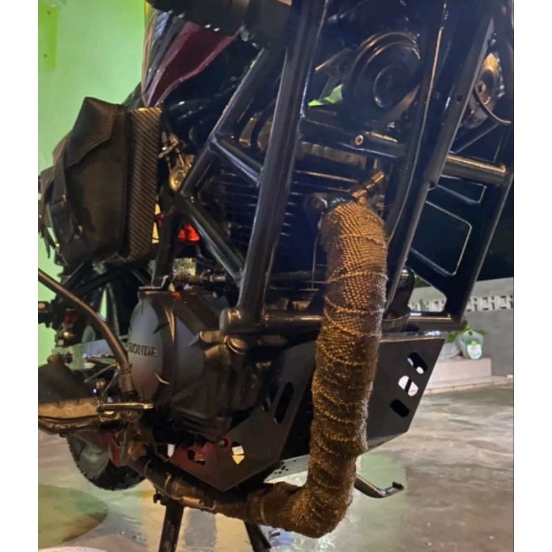 Pelindung Mesin Skid Plate Hangguard Engine Scorpio Byson Tiger