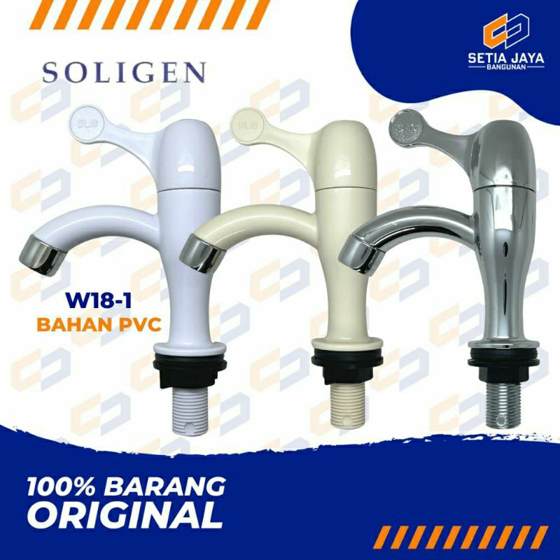 Kran / Keran Air / Wastafel / Cuci Tangan PVC / Plastik Soligen W18-1