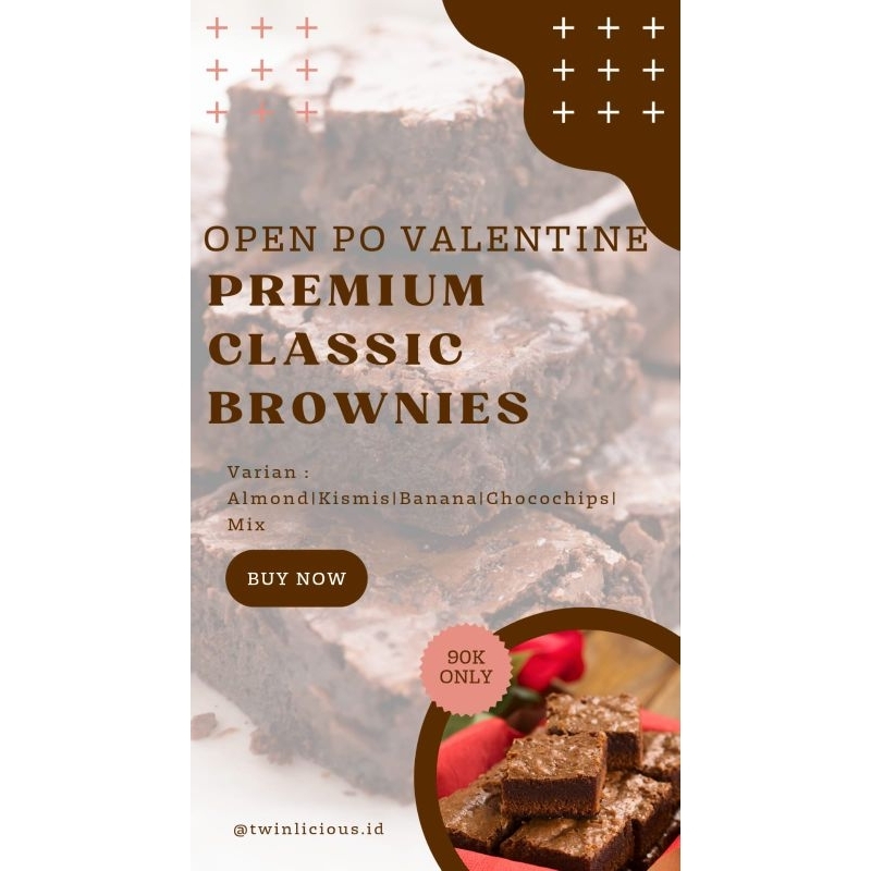 

TWINLICIOUS BROWNIES CLASSIC PREMIUM 30x10x5cm