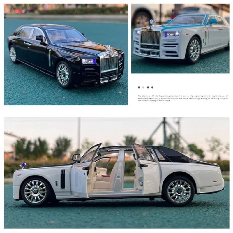 Diecast Mobil Rolls Royce Phantom Miniatur Die-cast Mobil Skala 1:24