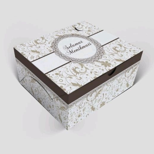 

dus / kotak snack BATIK COKLAT isi 50 & 100 = 12x12 12x14 12x16
