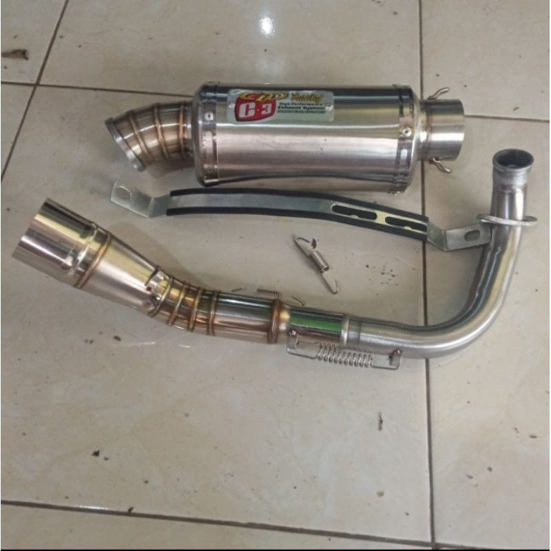 knalpot cld c3 oval leher atas Beat vario Scoopy