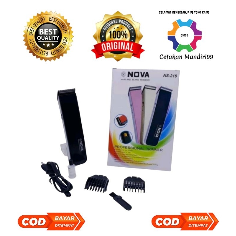 Alat Cukur / Mesin Cukur Rambut Kumis Bulu Kaki dll  Nova NS 216 Hair And Beard Trimmer