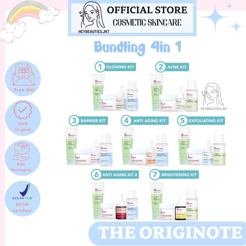 [READY] SPECIAL BUNDLE 4in1 The Originote Paket Skincare Facial Wash + Toner + Serum + Moisturizer -