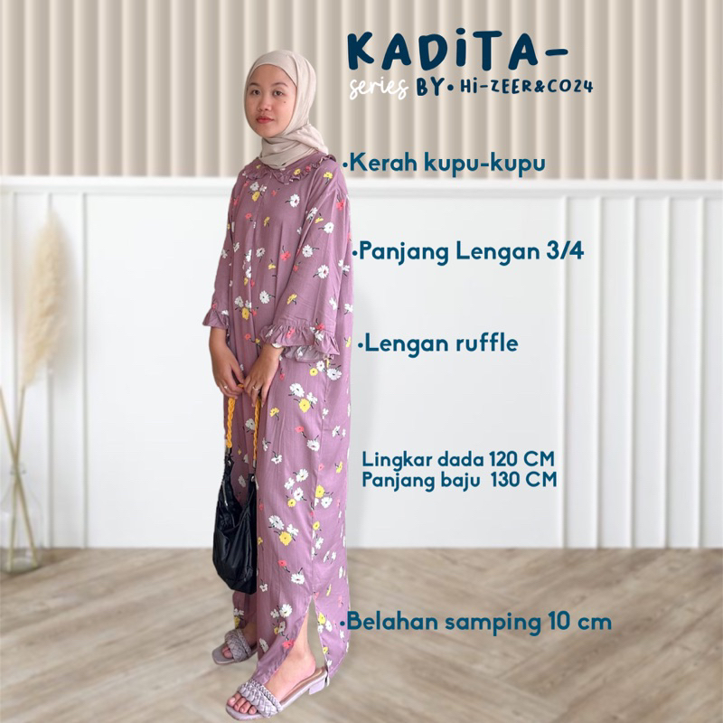 KADITA DRESS by HiZEER.OUTFIT - Daster Gamis Cantik Nyaman Bumil Busui Friendly