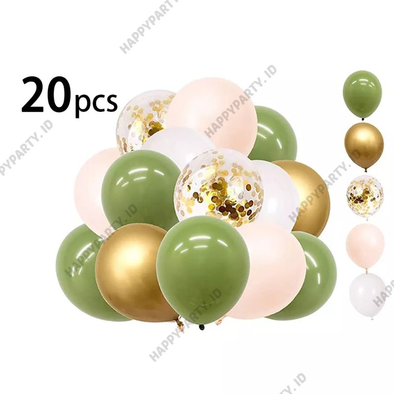 {20PCS } SET BALON JUNGLE RETRO FREE PITA BALON