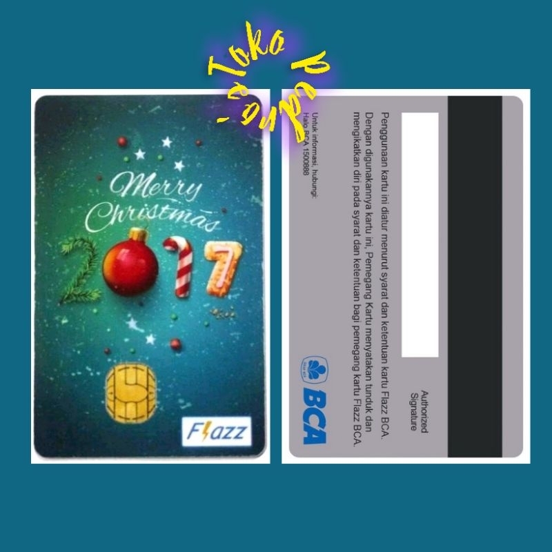Flazz BCA Natal Limited Edition MERRY Christmas (GREEN and BLUE) ORI /Like eTOLL eMONEY Tapcash or Brizzi