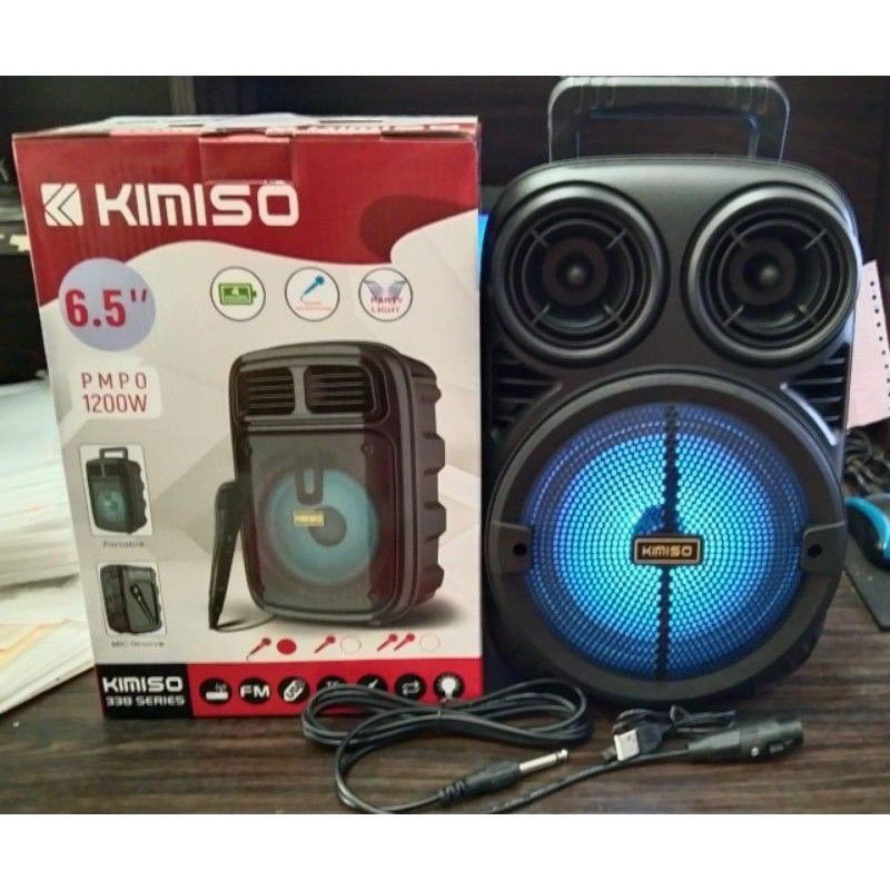 Speaker Bluetooth Karaoke Portable Extra Bass Gratis Microphone type 338 series 3381 6.5 Inch