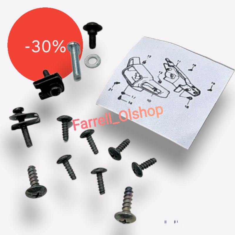 Baut baut batok kepala set depan belakang honda astrea grand legenda impressa