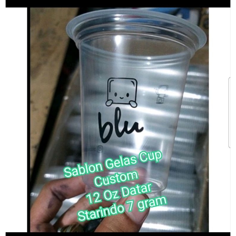 SABLON GELAS CUP 12 OZ Datar STARINDO 7 gram