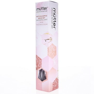 MUTTER Set 3 in 1 Sikat Botol Bayi Silikon Bottle Nipple Straw Silicone Brush