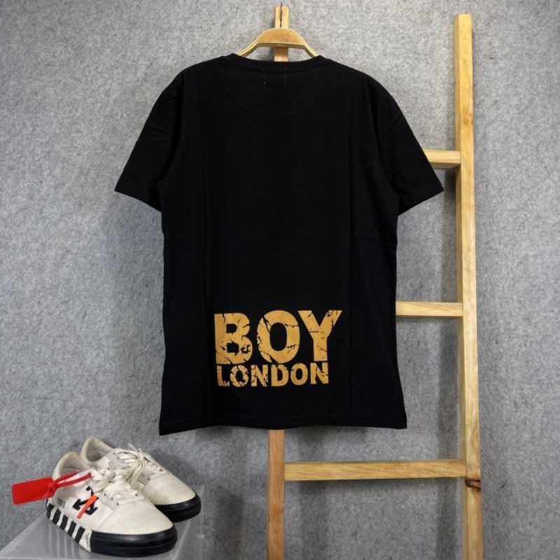 KAOS T-SHIRT BOY LONDON HITAM GOLD AUTHENTIC FULLTAG &amp; LEBEL