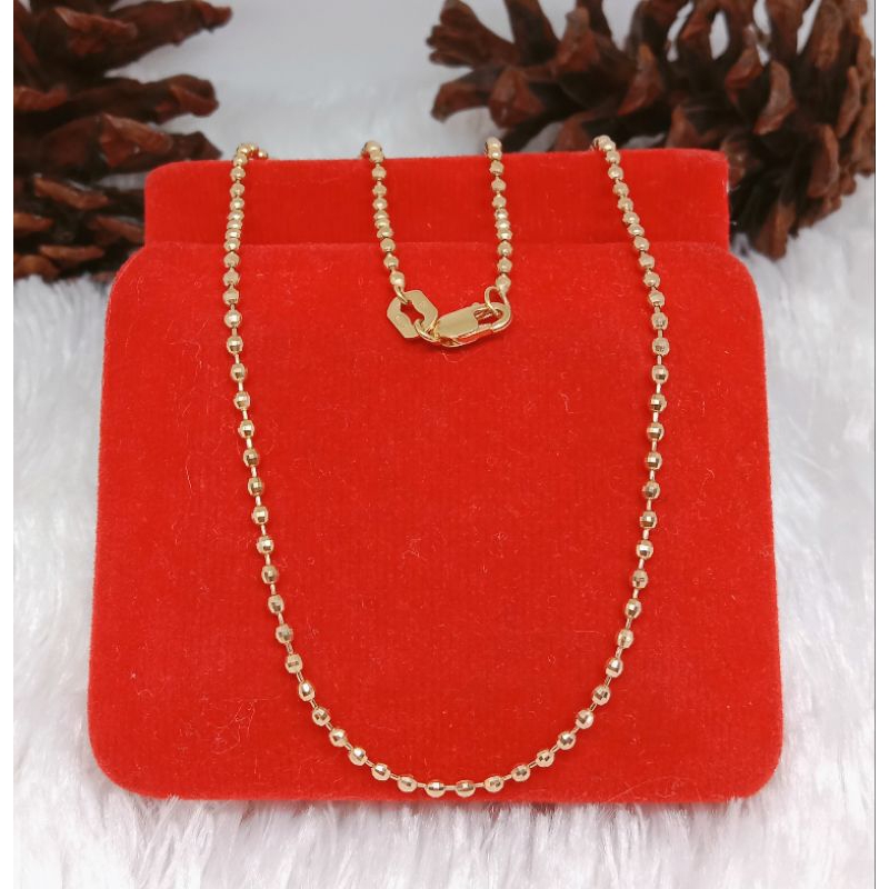 kalung anak biji lada, emas kadar 375(8k)