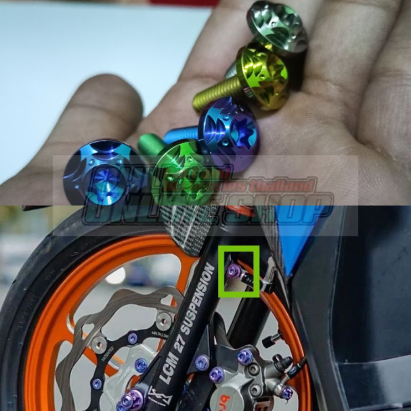 baut titanium breket selang rem beat pcx scoopy vario mio dan lain lain