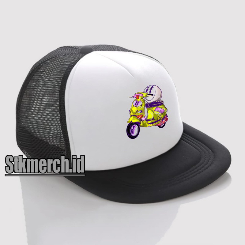 Topi Snapback Trucker / Snapback Hat Trucker / Topi Jaring Distro / Topi Band Metal Hardcore Punk - 