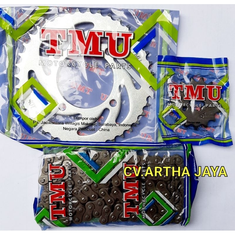 GEAR GER GIR SET / GEAR RANTAI RANTE SET / GEARSET BIASA MURAH TMU 428 YAMAHA VEGA ZR / JUPITER ZR
