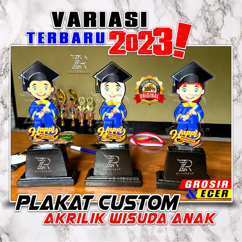 Plakat Akrilik Wisuda Anak TK Kado Kenang Kenangan Sekolah