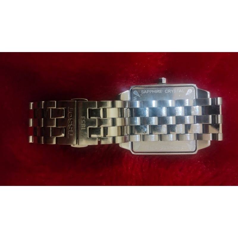 TISSOT T005.510A Quadrato Silver Mens Watch Authentic Rare Items Preloved Bekas.