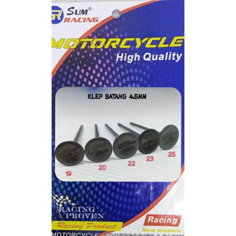 klep, payung klep sum racing karbon 19 20 22 23 25 26 27 mm batang 4,5
