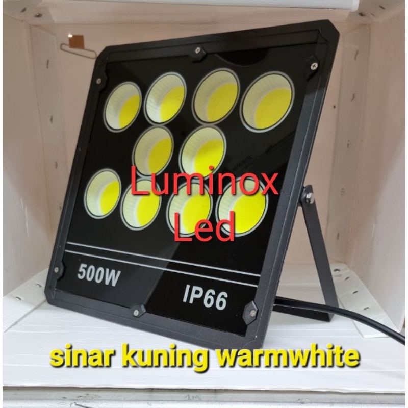 lampu sorot cob kuning 500watt 500w 10mata / flood light 500 watt tembak led 500 w 10mt 220volt