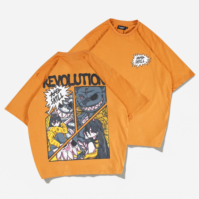 [N01150] T-shirt Oversized Distro Motif REVOLUTION XXX