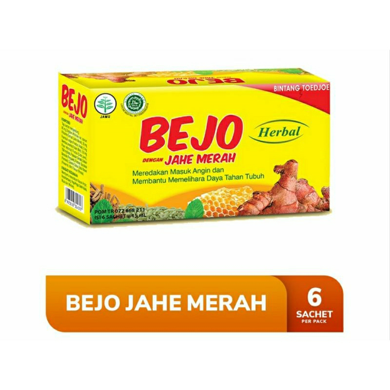 

BEJO Obat Herbal Masuk Angin Jahe Merah 6 x 15 ml