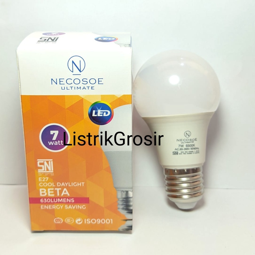 Bohlam Lampu Led Necosoe Ultimate 7w 7Watt 7 Watt SNI ISO Low Voltage