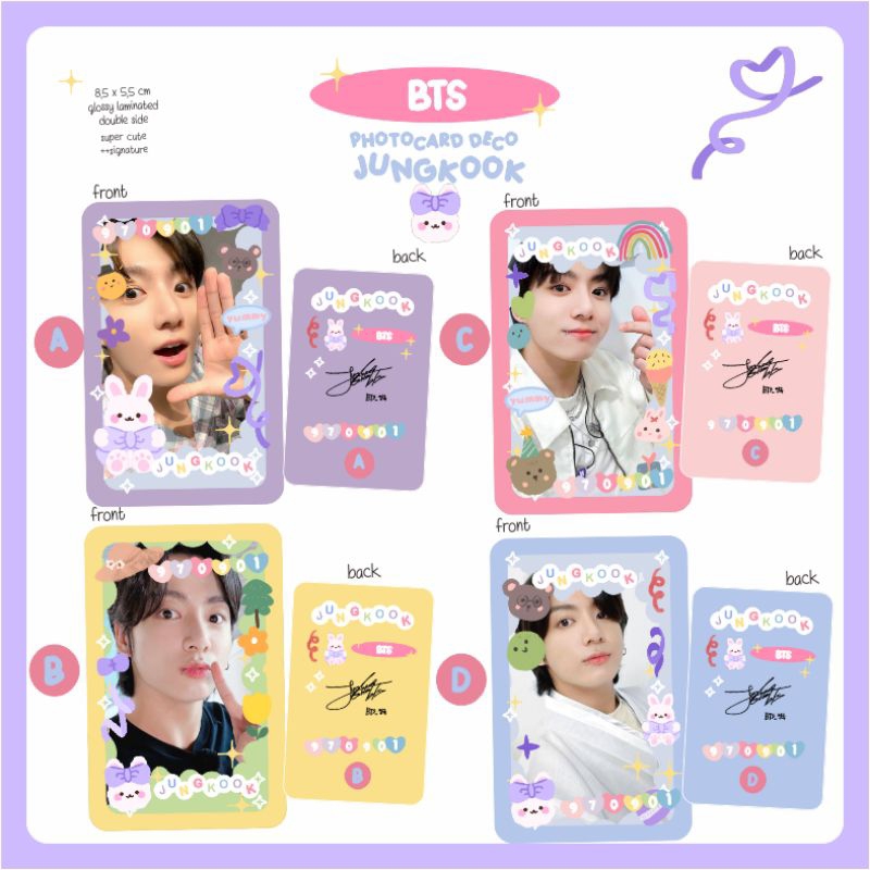 BTS PHOTOCARD DECO (min order 3pc)