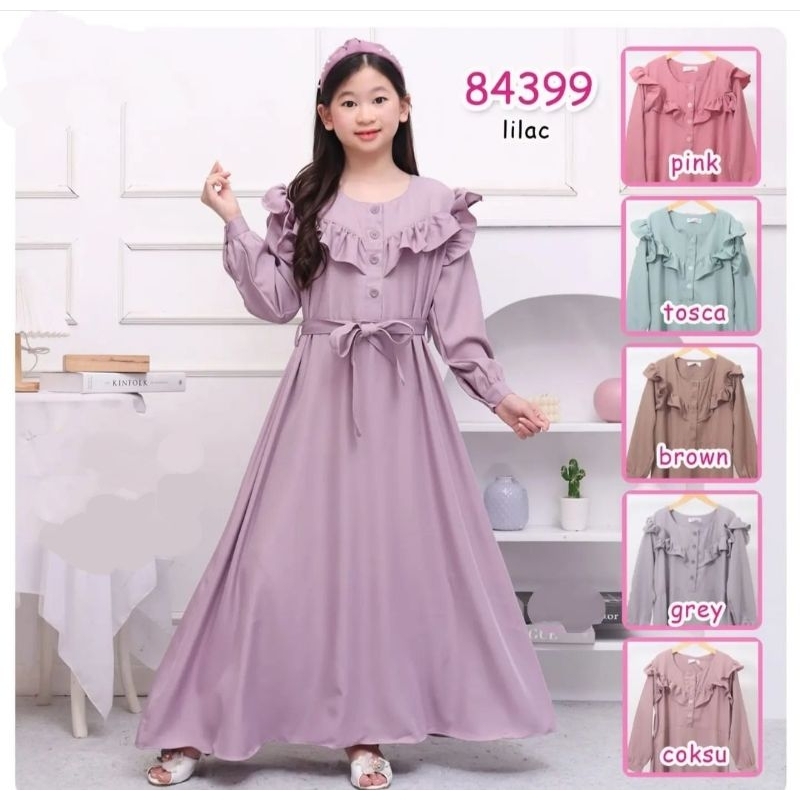 gamis crinkel anak terbaru kekinian/gamis anak usia 3-12 tahun/dres anak terbaru