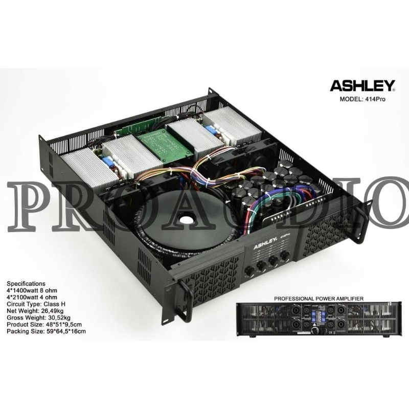 Power Amplifier Ashley 418 Pro 418Pro 4CH 4x1800 watt garansi original