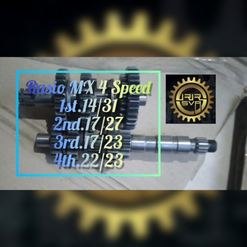 Gigi Rasio Racing Jupiter MX 4 Speed Drag 201m 1st.14/31; 2nd.17/27; 3rd.17/23; 4th.22/23 Kopling at