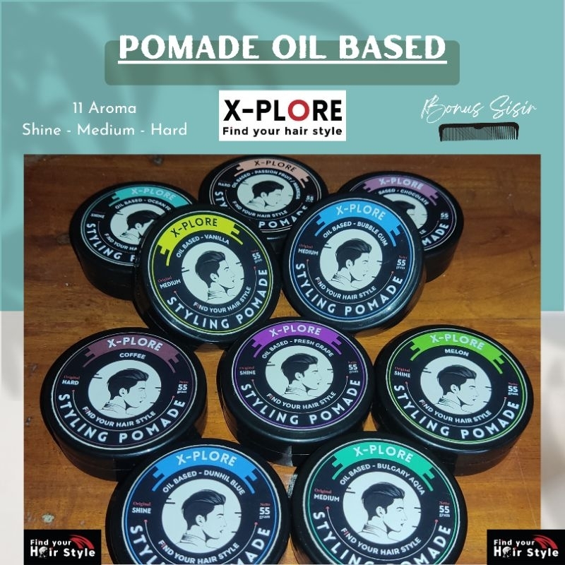 Xplore Pomade Oil Based 50 Gram Kualitas Premium Minimal Order 10 Pcs
